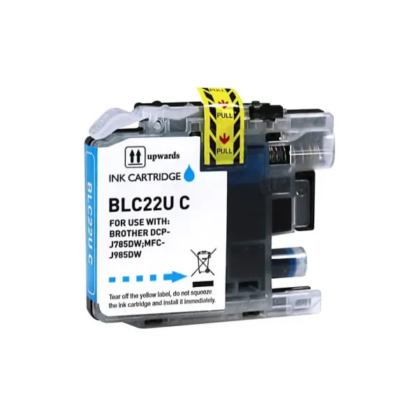 Tinteiro Compatível Brother LC22U Substitui LC22UCBP Azul