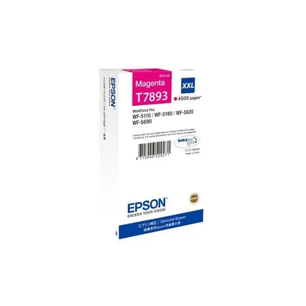 Tinteiro Original Epson T7893 XL Alta Capacidade Magenta