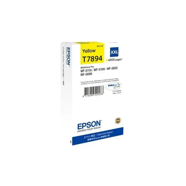 Tinteiro Original Epson T7894 XXL Alta Capacidade Amarelo
