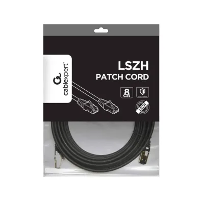 Cabo Rede Gembird Cat 6A LSZH 1.5 Metros Preto