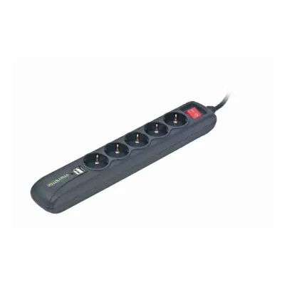 Tomada de Corrente Gembird 5 Sockets + 2 Usb 2A 1.5Mt