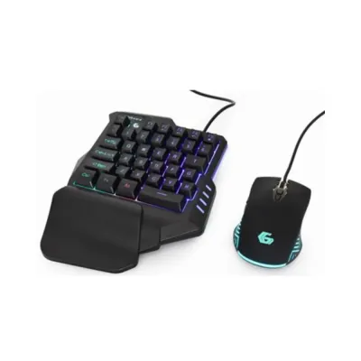 Conjunto Gaming Gembird 2in1 Mini Teclado + Rato RGB ideal para Portáteis