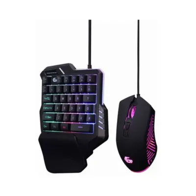 Conjunto Gaming Gembird 2in1 Mini Teclado + Rato RGB ideal para Portáteis
