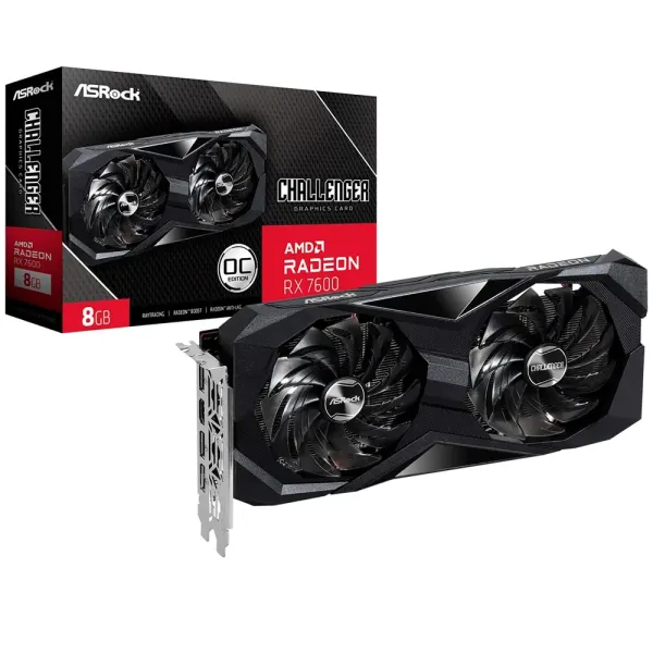 Placa Gráfica Asrock Challenger Radeon RX 7600 8Gb OCC GDDR6