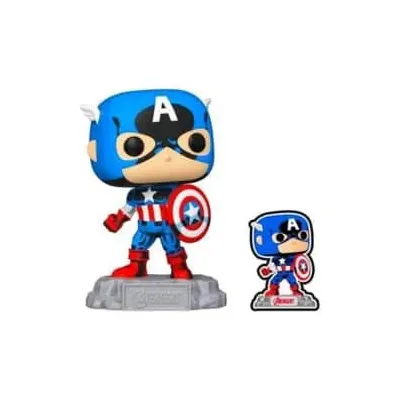 Funko Pop! Captain America With Pin – Marvel Comic Avengers
