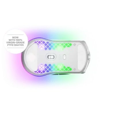 Rato Gaming Steelseries Aerox 3 RGB Wireless/Bluetooth 18000DPI Branco