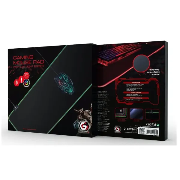 Tapete Para Rato Gaming Gembird Grande 300*800mm com Efeito Led