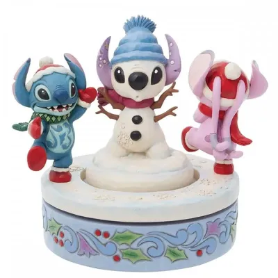 Figura Enesco! Stitch And Angel Building a Snow – Disney
