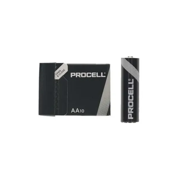 Pack de 10 Pilhas AA LR6 Duracell Procell ID1500IPX10 1.5V Alcalinas