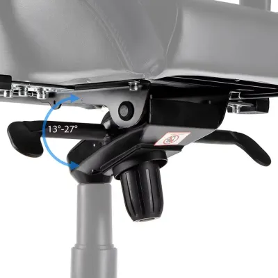 Cadeira noblechairs EPIC Real Leather – Preto / Branco / Ve
