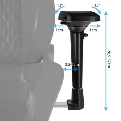 Cadeira noblechairs EPIC Real Leather – Preto / Branco / Ve