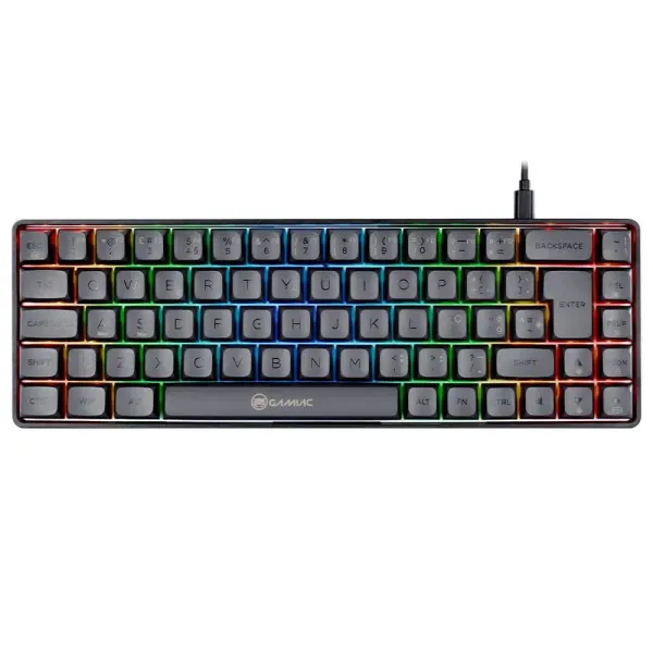 Teclado Mecânico GAMIAC TKL RGB69G SF Kailh Vermelho Preto Cinzento