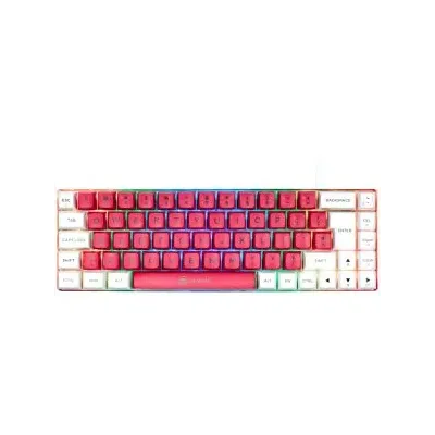 Teclado Mecânico GAMIAC TKL RGB69G SF Kailh Azul Branco Rosa