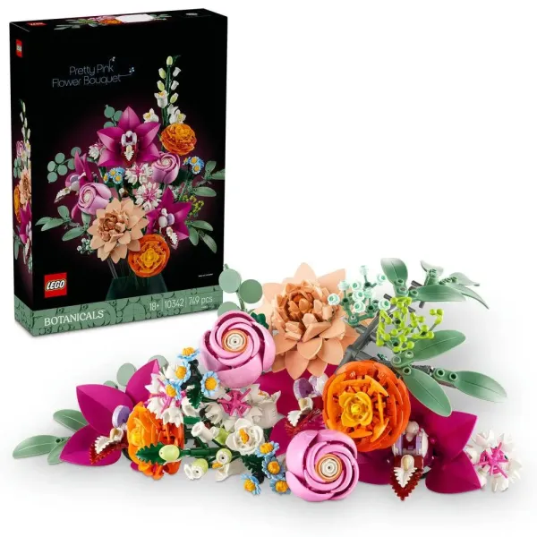 LEGO The Botanical Collection Buquê de Flores Cor-de-Rosa Elegante – 10342