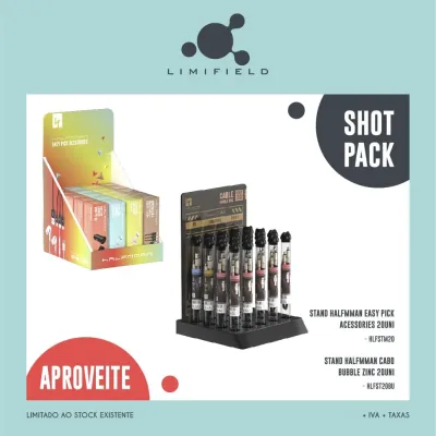 Shot Pack – Stand Halfmman Easy Pick Acessories 20Uni + Stand Halfmman Cabo Bubble Zinc 20Uni