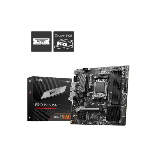 Motherboard MSI PRO B650M-P mATX 4xDDR5 Socket AM5