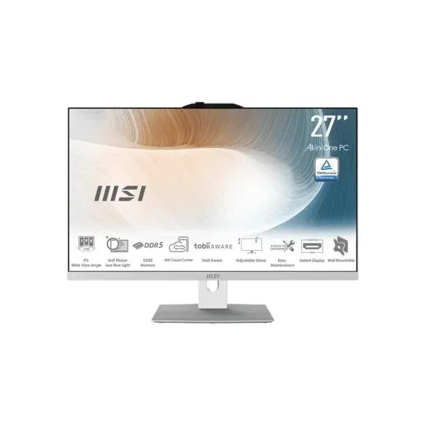 Computador All in One MSI AM272P-1053ES 27? Intel Core i7-150U 16GB 512GB Sem SO Branco