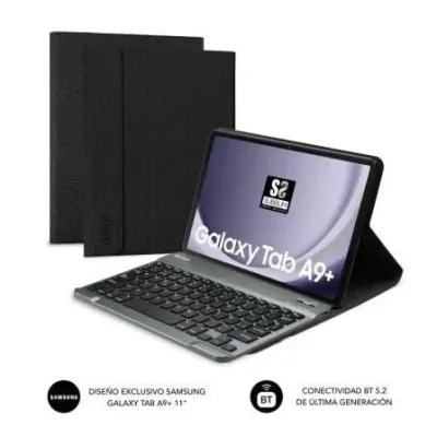Capa com Teclado Subblim KeyTab Pro BT para Tablets Samsung Galaxy A9+ Preta