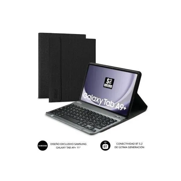Capa com Teclado Subblim KeyTab Pro BT para Tablets Samsung Galaxy A9+ Preta