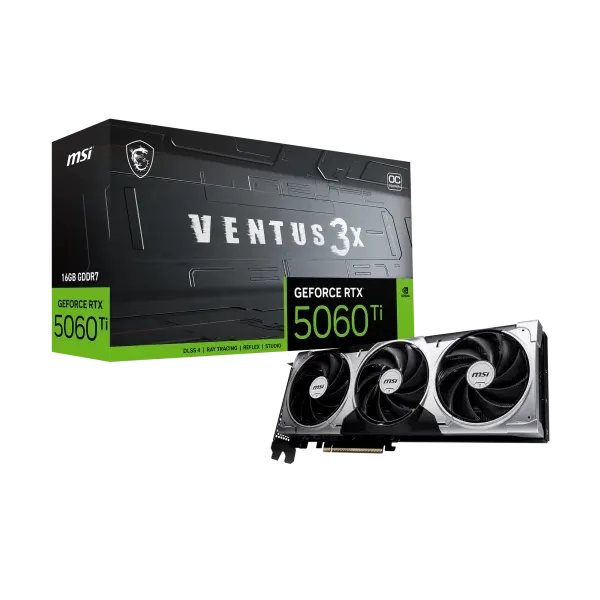 Placa Gráfica MSI Ventus RTX 5060 TI 16G 3X OC GDDR7