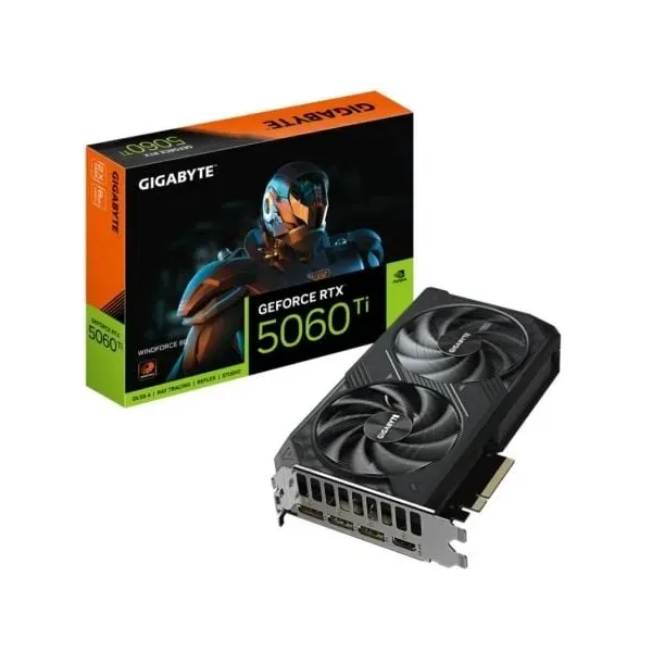 Placa Gráfica Gigabyte GeForce RTX 5060 Ti WindForce 8GB GDDR7