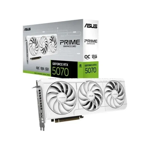 Placa Gráfica Asus Prime GeForce RTX 5070 White OC Edition 12GB GDDR7