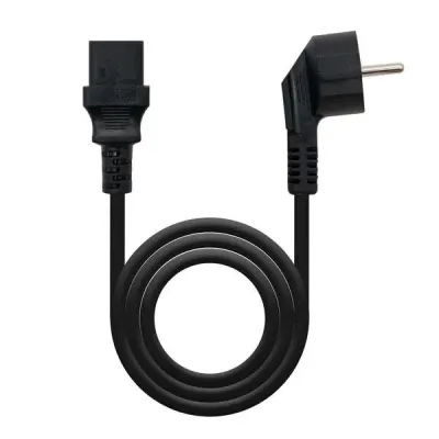 Cabo de Alimentação CPU Nanocable Schuko CEE7 Macho para C13 Fêmea 10 m Preto