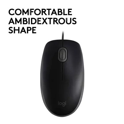 Rato Logitech B110 Silent USB 1000DPI 3 Botões Preto