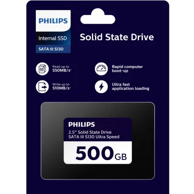 Disco SSD Philips S130 500GB Ultra Speed Sata III 550R-510W