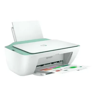 Multifunções Jacto Tinta HP Deskjet 2722e WiFi Fax Movel Branca e Verde