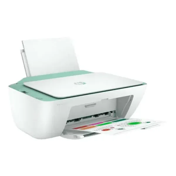 Multifunções Jacto Tinta HP Deskjet 2722e WiFi Fax Movel Branca e Verde