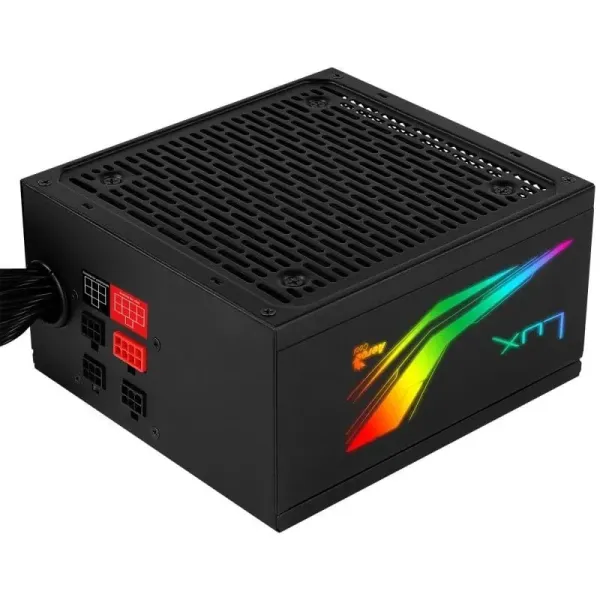 Fonte Alimentação Aerocool LUX RGB 850M 850W Ventoinha 12cm 80 Plus Bronze
