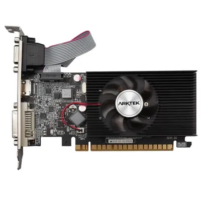 Placa Gráfica Arktek GT610 2GB GDDR3 64Bits Compaivel Baixo Perfil 1*VGA 1*HDMI 1*DVI