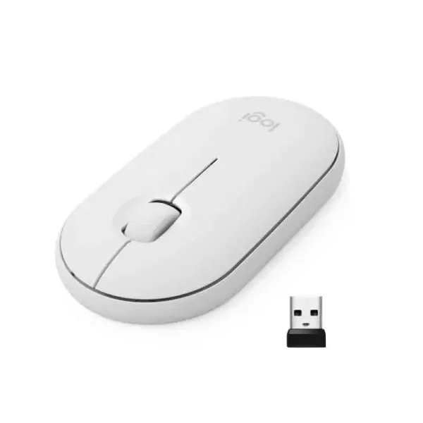 Rato Bluetooth Logitech Pebble M350 1000 Dpi Branco