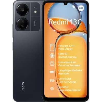Smartphone Xiaomi Redmi 13C 4G 8Gb 256Gb Preto Midnight