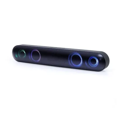 Coluna Gembird Bluetooth SoundBar com efeitos LED Preta