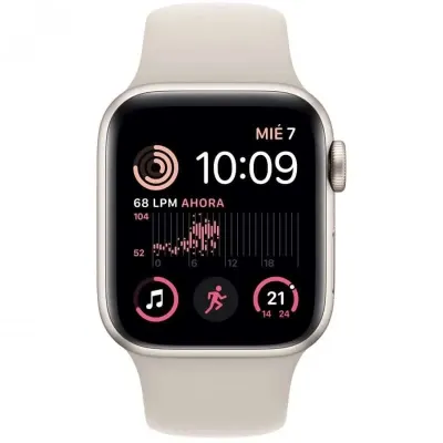 Apple Watch SE GPS 40mm Caixa de Alumínio em Branco Estrela Correia Desportiva Branco Estrela