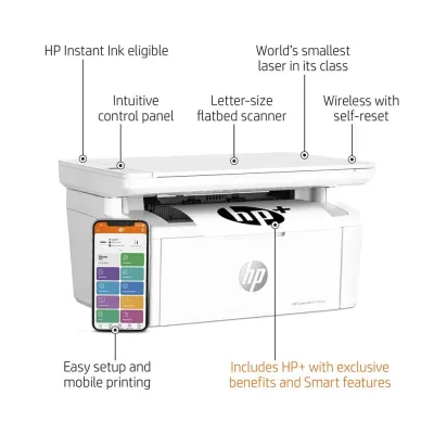 Multifunções Laser Monocromo HP LaserJet M140we WiFi Fax Movel Branca