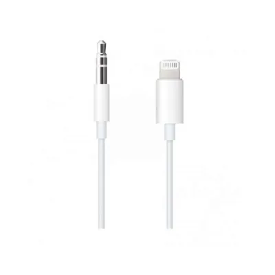 Cabo Apple Lightning a Jack para Auriculares 3.5mm 1.2m Branco