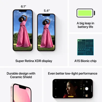 Smartphone Apple iPhone 13 128Gb 6.1? 5G Rosa
