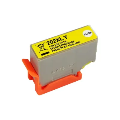 Tinteiro Compatível Epson 202XL Alta Capacidade Substitui C13T02H44010/C13T02F44010 Amarelo