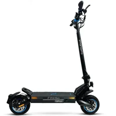 Trotinete Elétrica SmartGyro CrossOver Dual Max Certificado Motor 1000W Rodas 10? 25km/h Autonomia 60km Preto