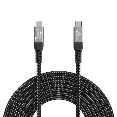 Cabo Type-C para Type-C Premium Usb 4 Charging e Data 40Gbps 240W 1.5 Metros