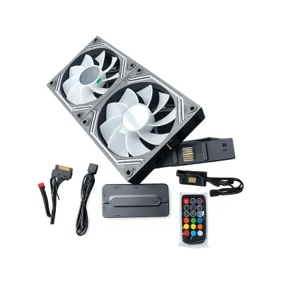 Kit 3 Ventoinhas Alientech Infinity D Regular ARGB com Control Box e Controlo remoto