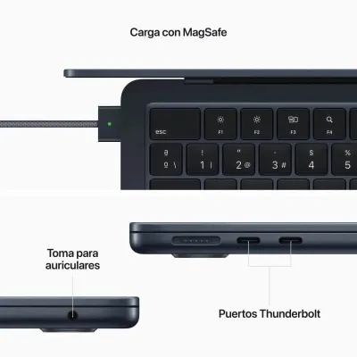 Apple Macbook Air 13,6? M2 8-Core CPU 8Gb 256Gb SSD 8-Core GPU Preto