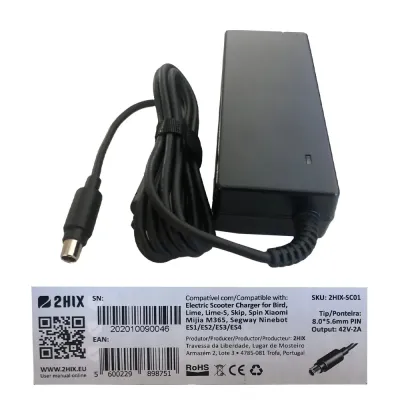 Transformador Compativel 2HIX Scooter 42V 2A 8.0*5.6 Pin