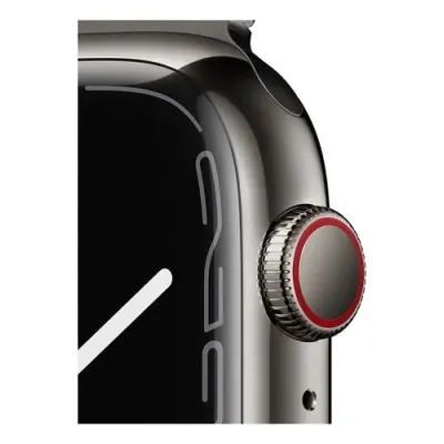 Apple Watch Series 7 GPS Celular 41 mm Caixa de Aço Grafite Correia Milanesa Grafite