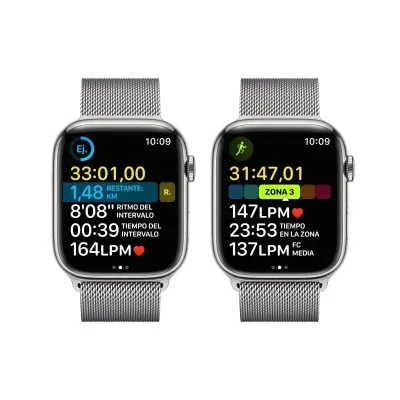 Apple Watch Series 8 GPS Celular 45mm Caixa de Aço Inoxidavel Prateado Correia Milanesa Loop Prateada