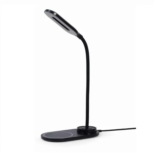 Candeeiro Lâmpada de Mesa Gembird com Carregamento Wireless Preto
