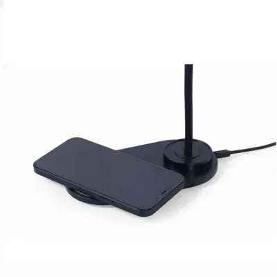 Candeeiro Lâmpada de Mesa Gembird com Carregamento Wireless Preto